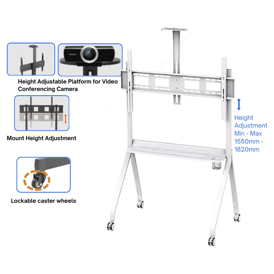 PXSW-12 Modern TV Floor Stand (White)