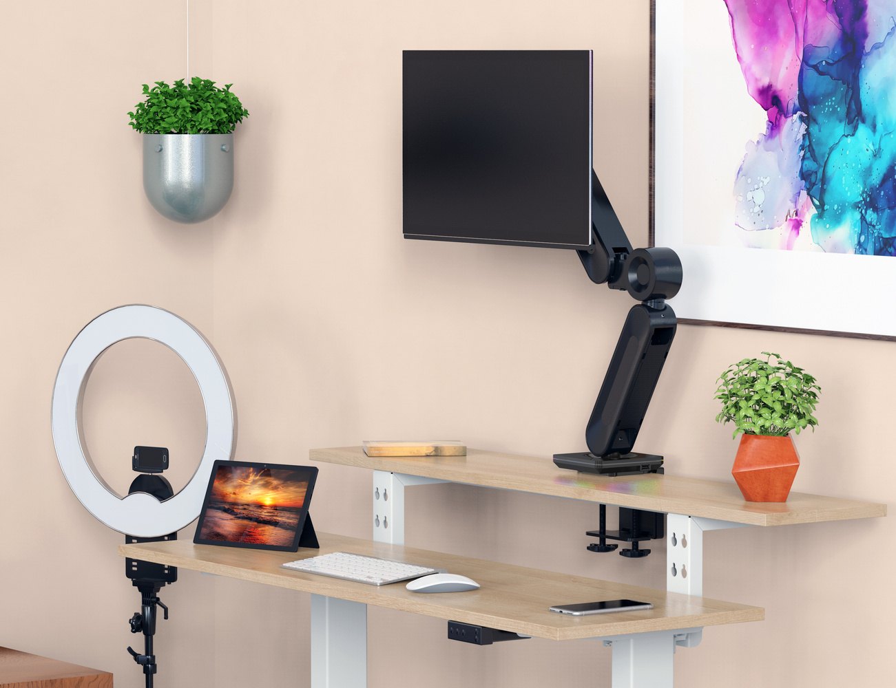 Workstations & trading desks with Pixel Mounts
